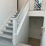Artistic staircase with a geometric modern design