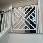 Artistic staircase with a geometric modern design