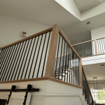 Statement staircase in a luxurious home.