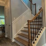 Statement staircase in a luxurious home.
