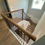 Statement staircase in a luxurious home.
