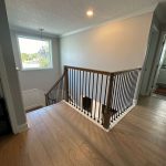 Statement staircase in a luxurious home.